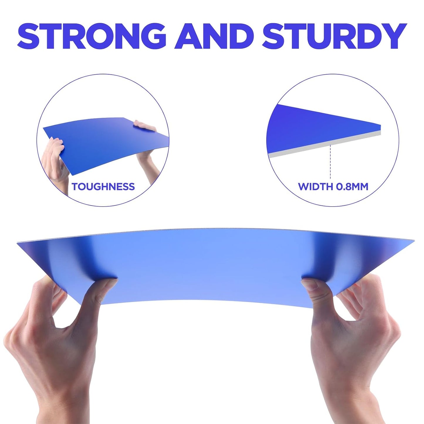 Anodized Aluminum Sheet Metal 11.3 x 11.3 x 1/32 Inch Metal Plates Engraving Blanks for CNC Laser Engraving DIY Card, 0.8MM Thin Decorative Aluminum Sheets for Crafting (Blue)