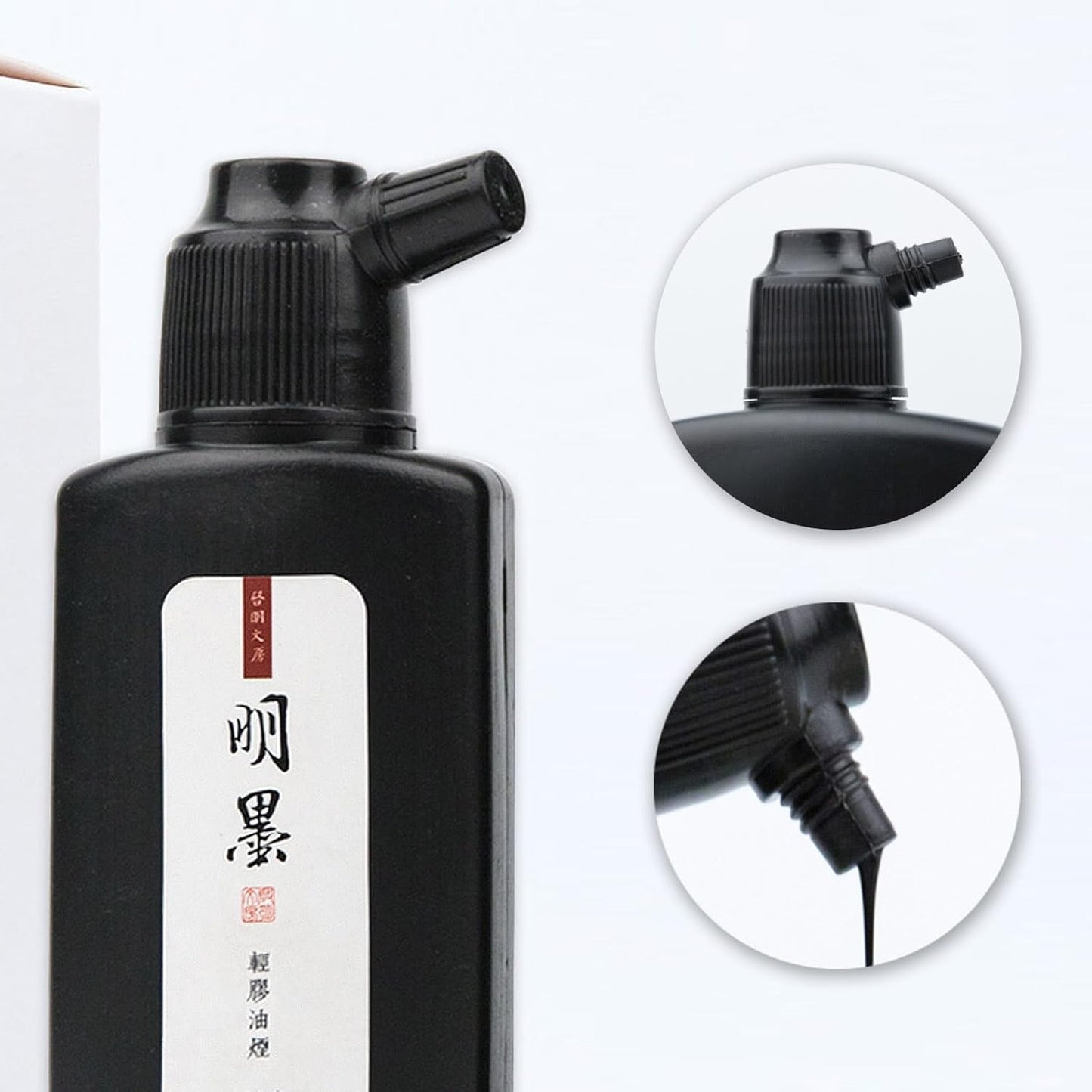 Calligraphy and Sumi Liquid Ink, Traditional Black Sumi Ink for Chinese Calligraphy, Painting and Japanese Brush Art, Light Glue (16.9 OZ/ 500ml)