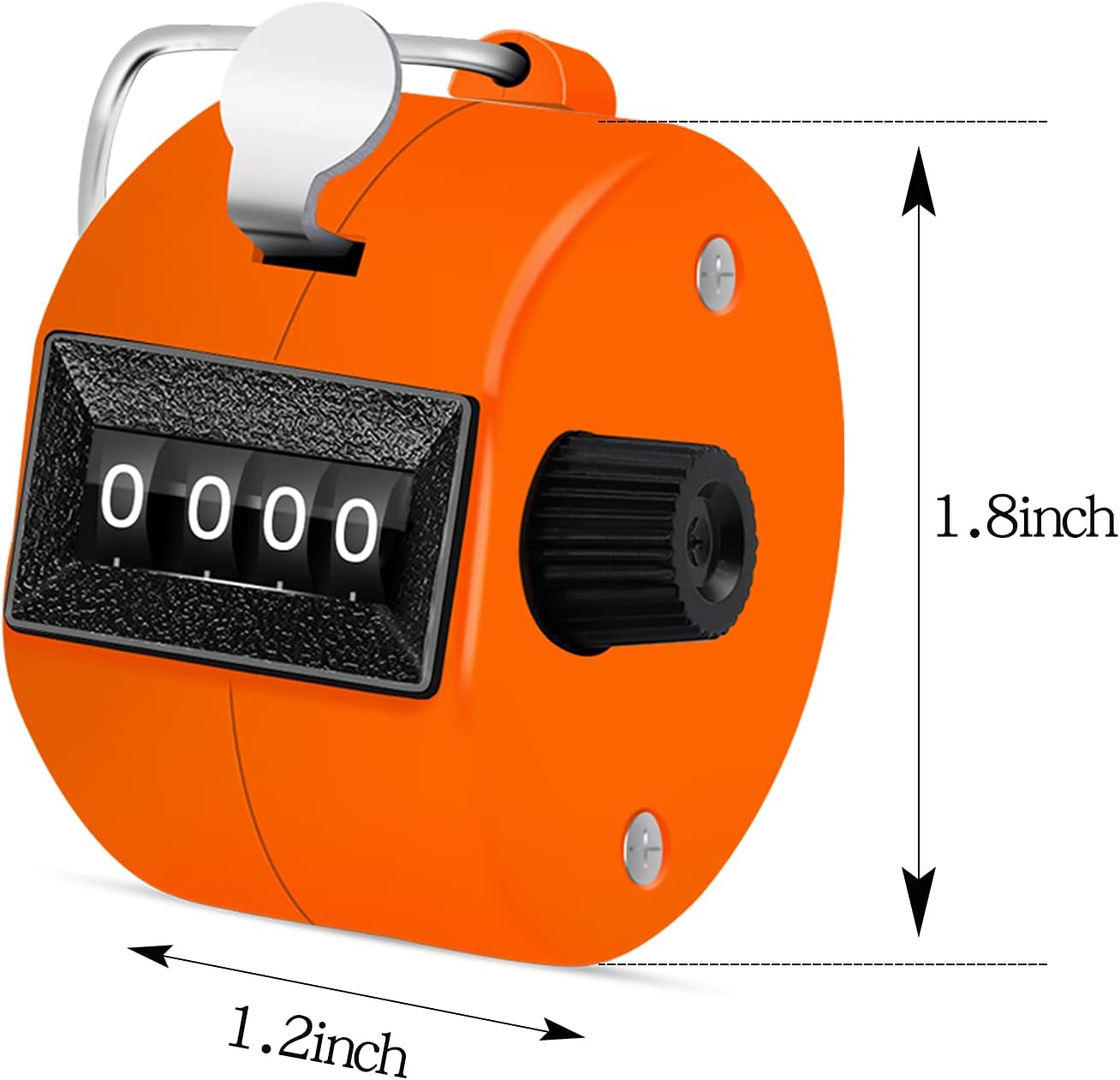 12 Pcs Hand Tally Counter 4-Digit Lap Counter Clicker, Manual Mechanical Handheld Pitch Click Counter with Finger Ring for School Golf & Knitting Row Croche