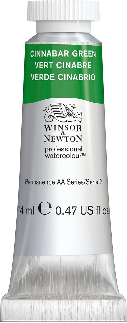Winsor & Newton Professional Watercolour, Revival Collection, 14ml (0.47-oz) Tube, Cinnabar Green