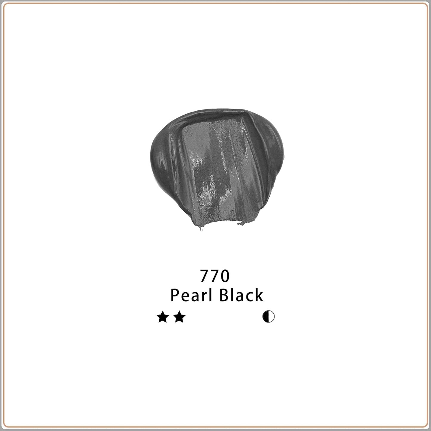 Artecho Black Acrylic Paint, Pearl Black (120ml / 4.05oz) Tubes, Art Craft Paints for Canvas, Rock, Stone, Wood, Fabric, Art Supplies