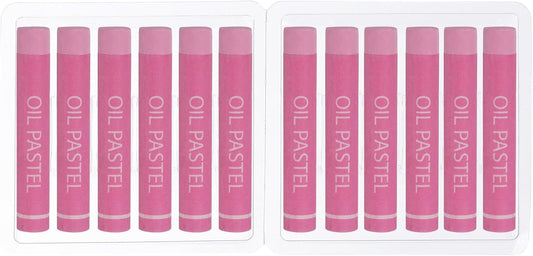 PATIKIL Pink Oil Pastels, 12Pcs Soft Oil Crayons Creamy Pastels Stick Art Supplies for Art Painting Drawing Blending Graffiti for Artists Beginners