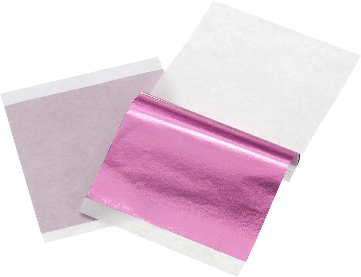 uxcell 100pcs Leaf Sheets, 3.5" x 3.5" Foil Sheets Paper Sheets for DIY Crafts Painting Nails Resin Furniture Decoration(Dark Rose Red)