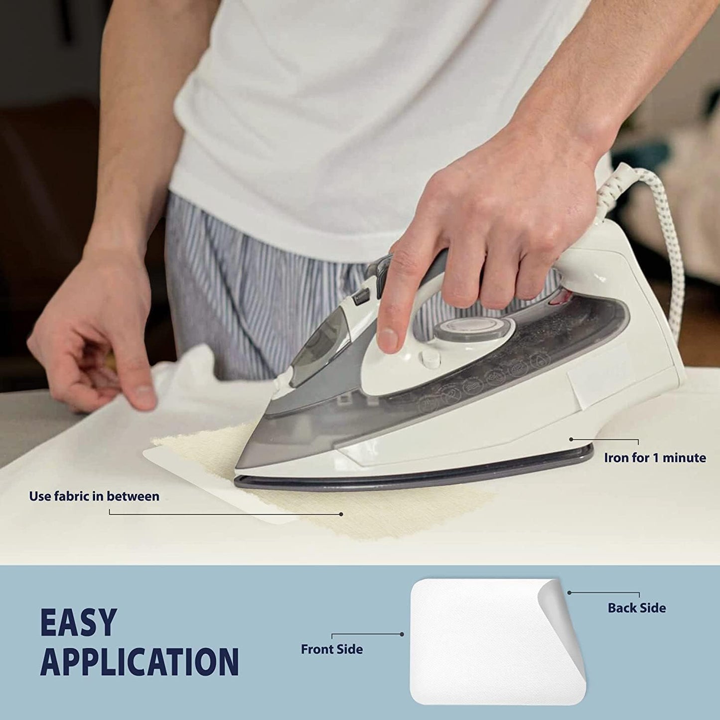 Johnson & Smith Iron On Patches - 12-Piece Iron On Patch for Clothing, Pants Repair - Adhesive Fabric Patches in Rectangle Shapes - Easy to Use, No Sewing Needed - Cool Rectangle Patches – Khaki