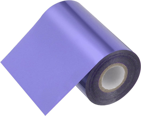 PATIKIL 4"x400Ft Hot Stamping Foil Paper, Heat Transfer Hot Stamping Paper Foil Roll for Leather DIY Logo Decor Craft Gift Package Scrapbook Card, Light Purple