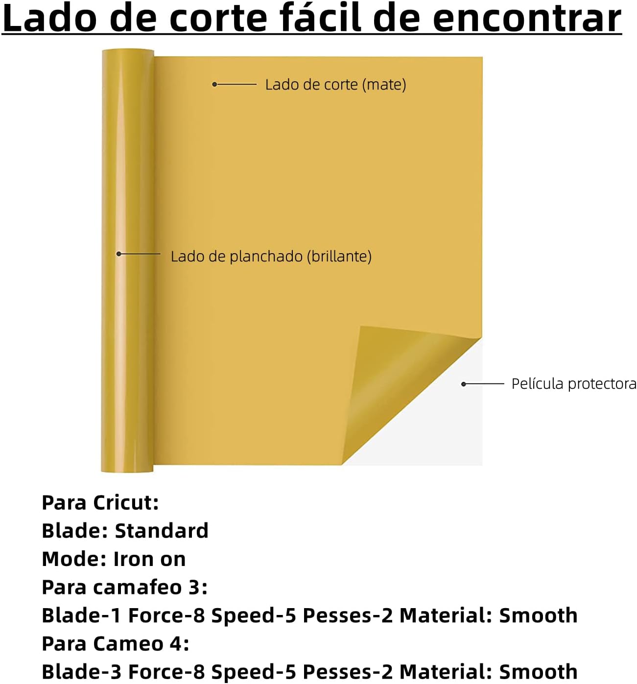 HTVRONT HTV Vinyl Rolls - 12" x 5ft Gold HTV for Shirts & All Cutter Machines - Easy to Cut & Weed