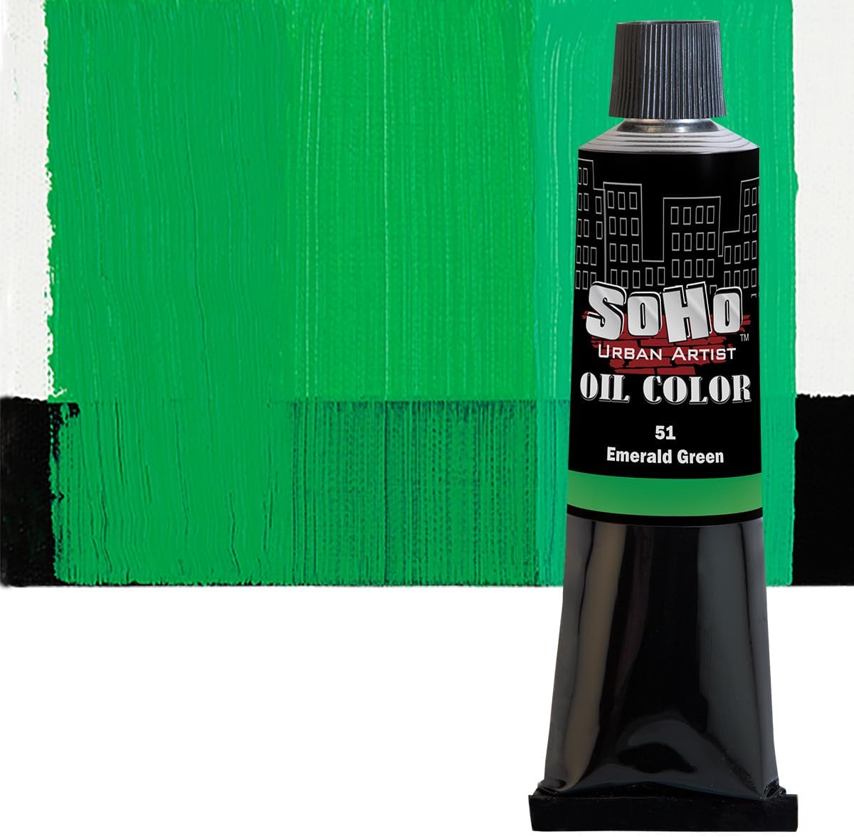 Soho Urban Artist Oil Paint - Emerald Green, 170 ml Tube - Best Valued Oil Colors for Painting, Excellent Pigment Load