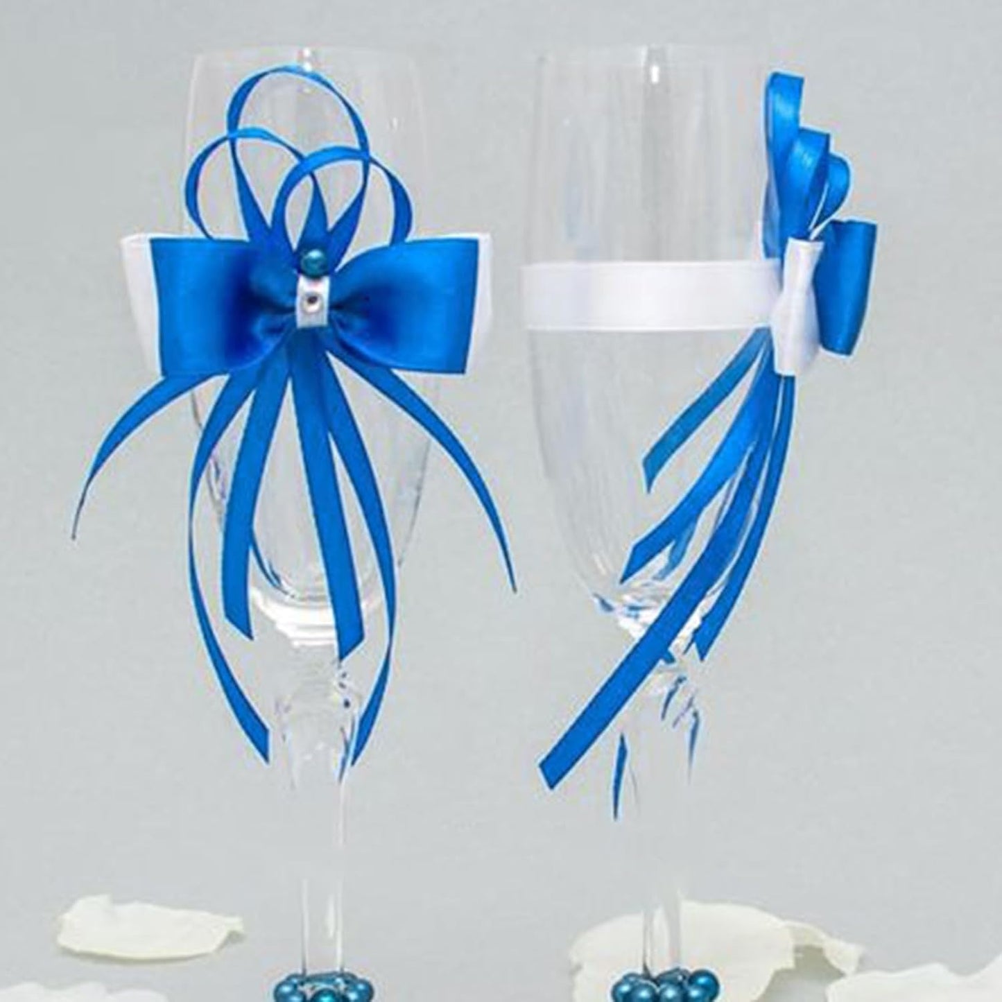 1/4" X 100 Yards Royal Blue Satin Thin Ribbon Solid Color Double Faced Ribbons Perfect for Crafts Wedding Decor Bow Making Arts Sewing and More