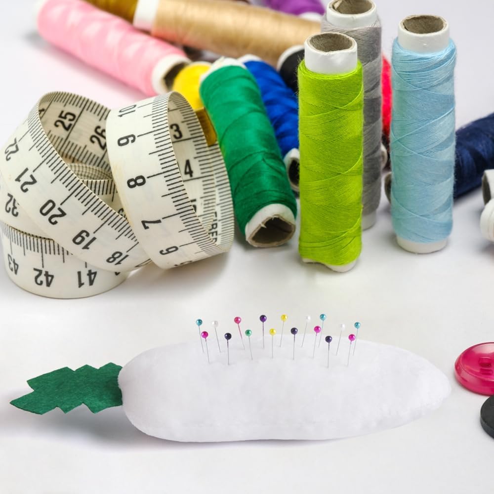 White Radish Pin Cushion,Large Pincushions,Cute Pin Cushions Needle Holders for Sewing Quilting Accessory, DIY Crafts or Patchwork Decor