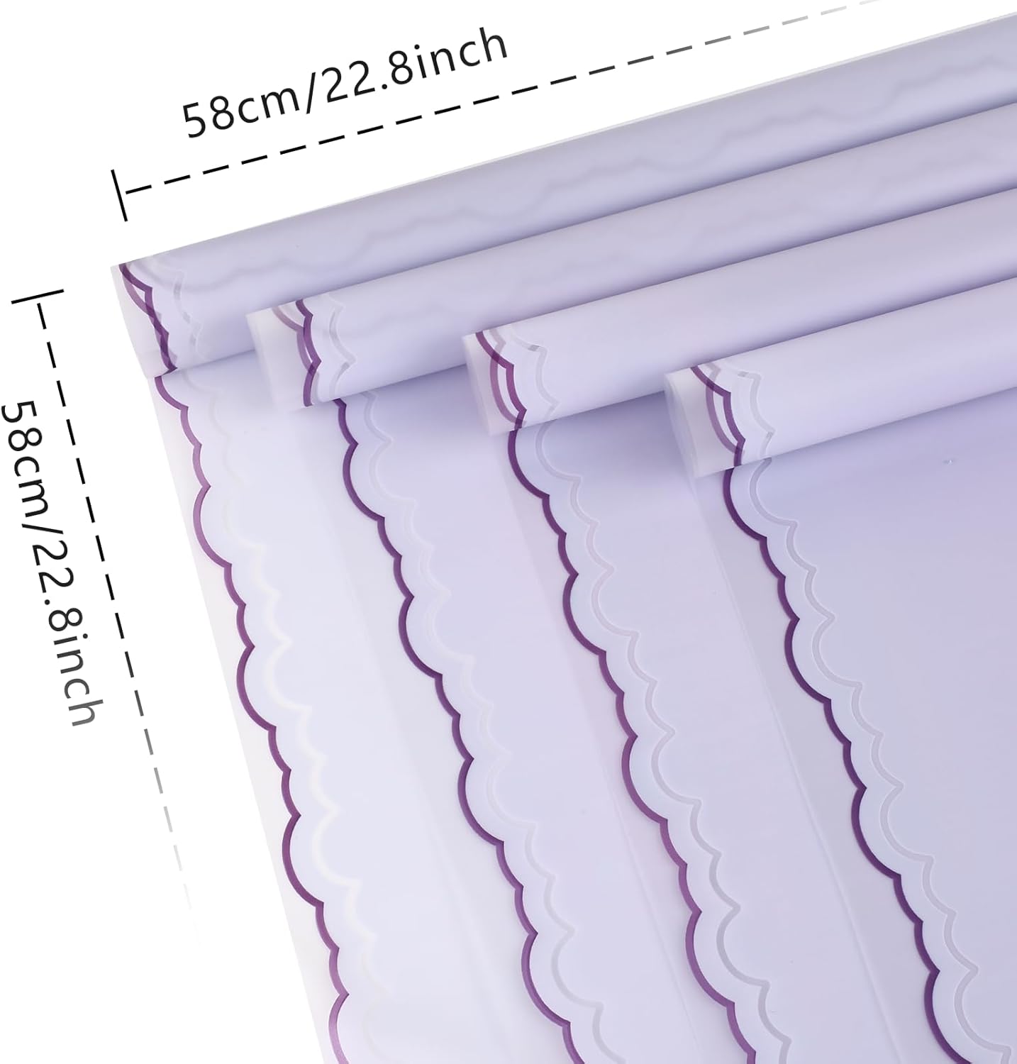 FUHITIM 20 Sheets Flower Wrapping Paper - Waterproof Floral Bouquet Wrapping Paper, Florist Supplies Packaging Paper for Wedding Birthday Gift DIY Crafts (Lavender Purple)