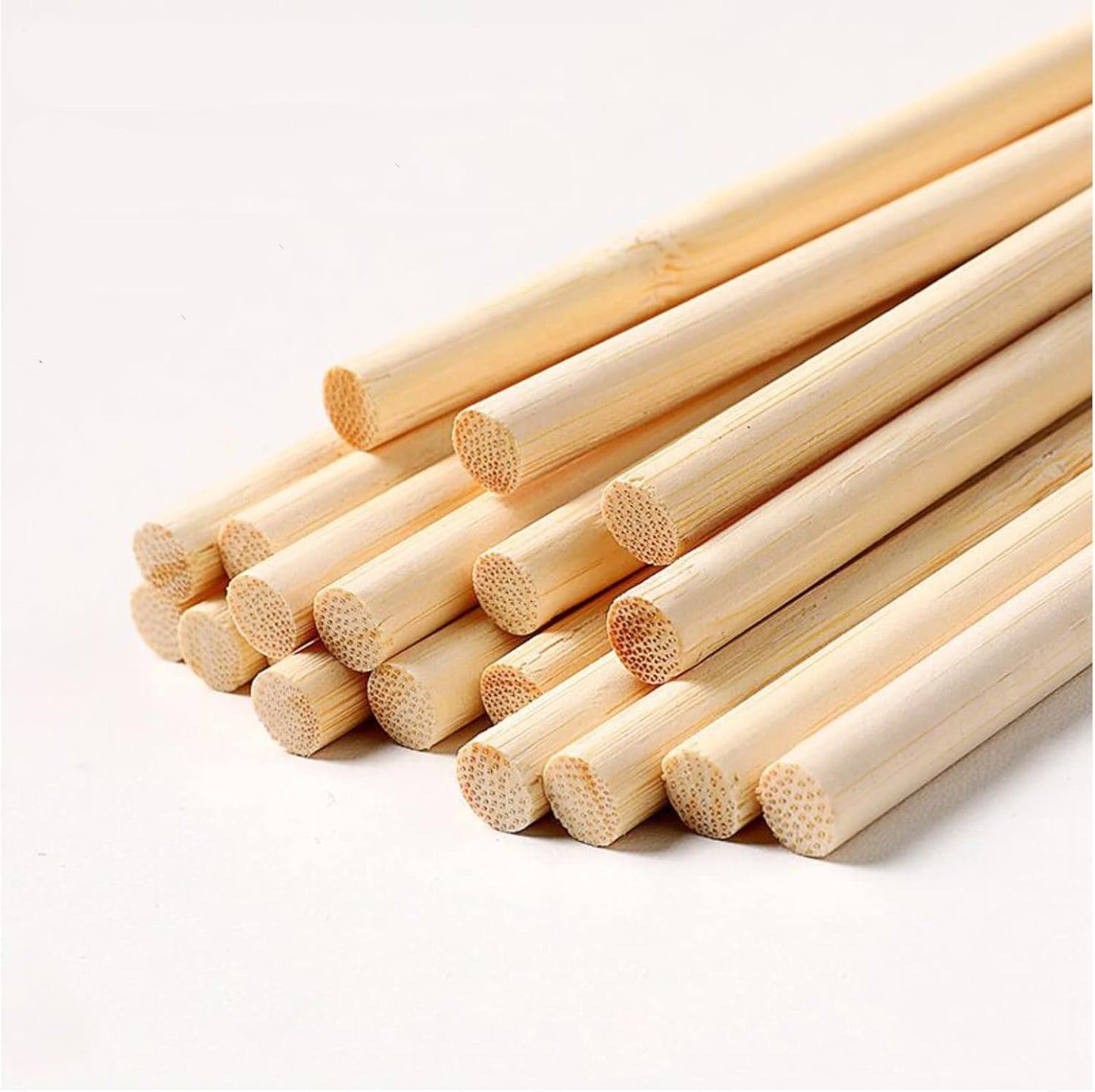 10 PCS Dowel Rods Wood Sticks Wooden Dowel Rods - 3/8 x 48 Inch Unfinished Bamboo Sticks - for Crafts and DIYers