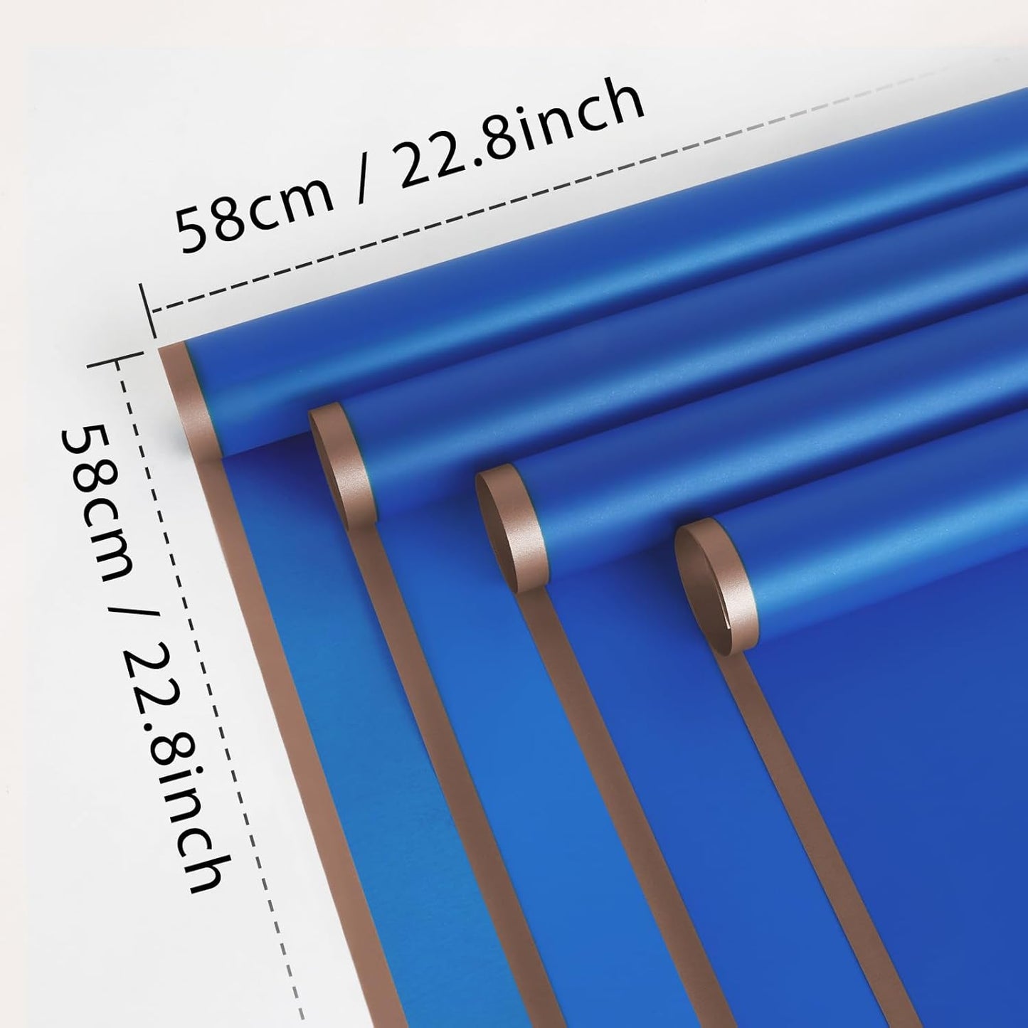 FUHITIM 20 Sheets Flower Wrapping Paper - Waterproof Floral Gift Packaging Paper for DIY Crafts，Florist Supplies Packaging Paper for Wedding Birthday Gift (Royal Blue)