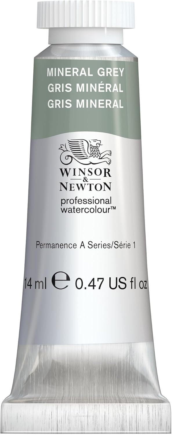 Winsor & Newton Professional Watercolour, Revival Collection, 14ml (0.47-oz) Tube, Mineral Grey