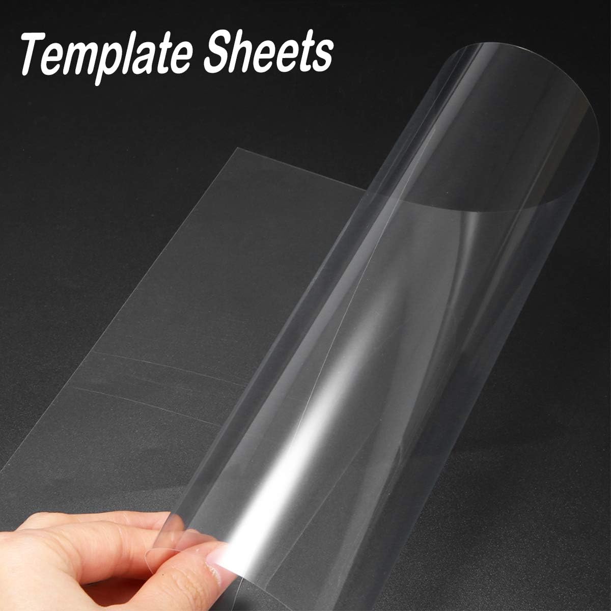 15 Pieces 6 mil Blank Stencil Sheets, 12 x 12 Inch Clear Blank Material Mylar Templates, Square Blank Stencil Template for Vinyl Cutting Machine/Silhouette Stencils Material