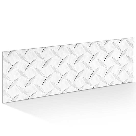 1pcs Diamond Plate Sheet Metal Heavy Duty Tread Aluminum Sheet Diamond Tread Plate for Wall Covering, Cargo Trailer, RV and More (4'' X 12'' X 0.08'',Silver)