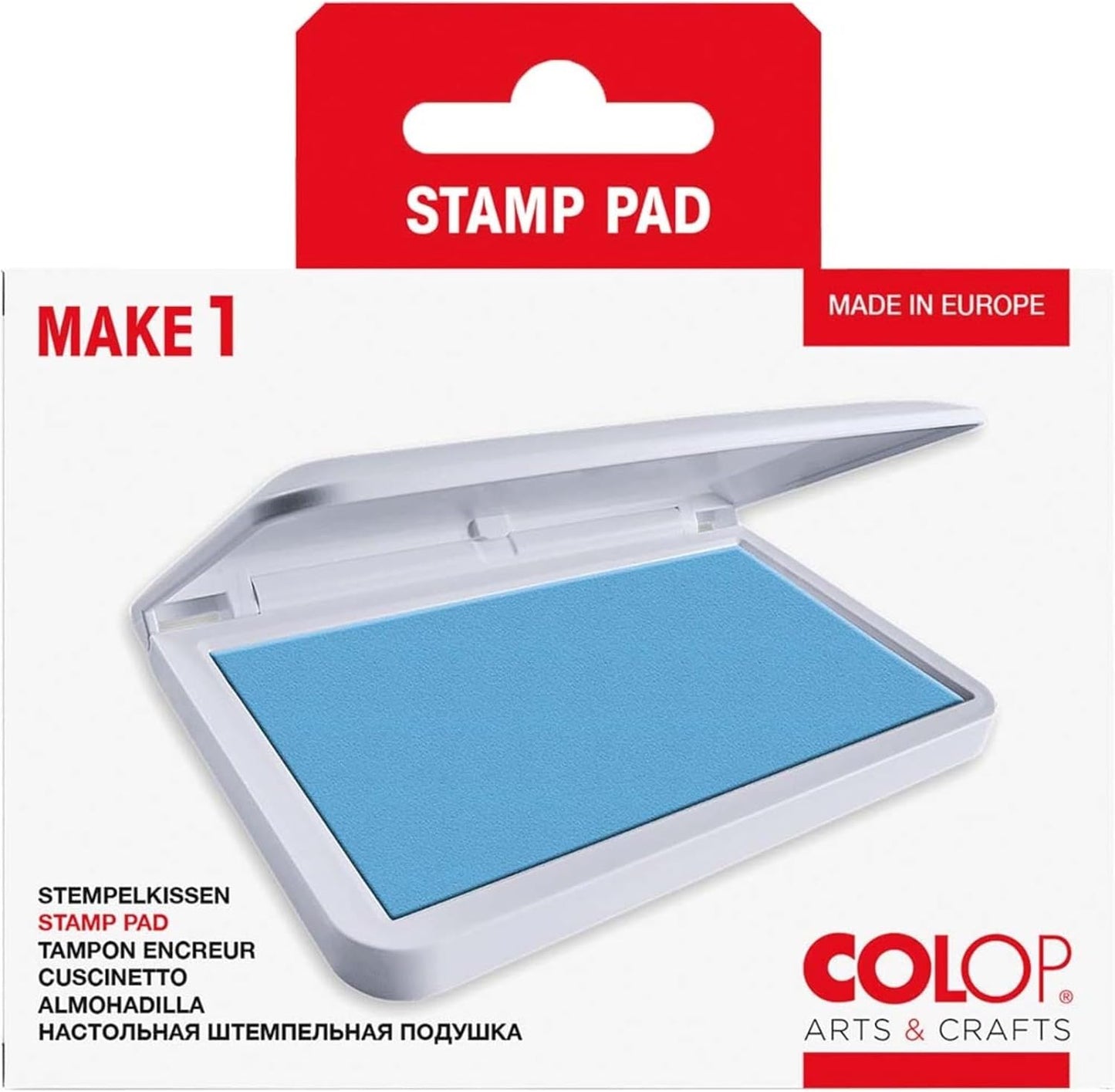 COLOP Make Series, Ink Stamp Pads, with Non-Toxic Premium Ink, Water-Based Acid-Free (Calm Blue, Make 1-1-15/16" x 3-1/2")