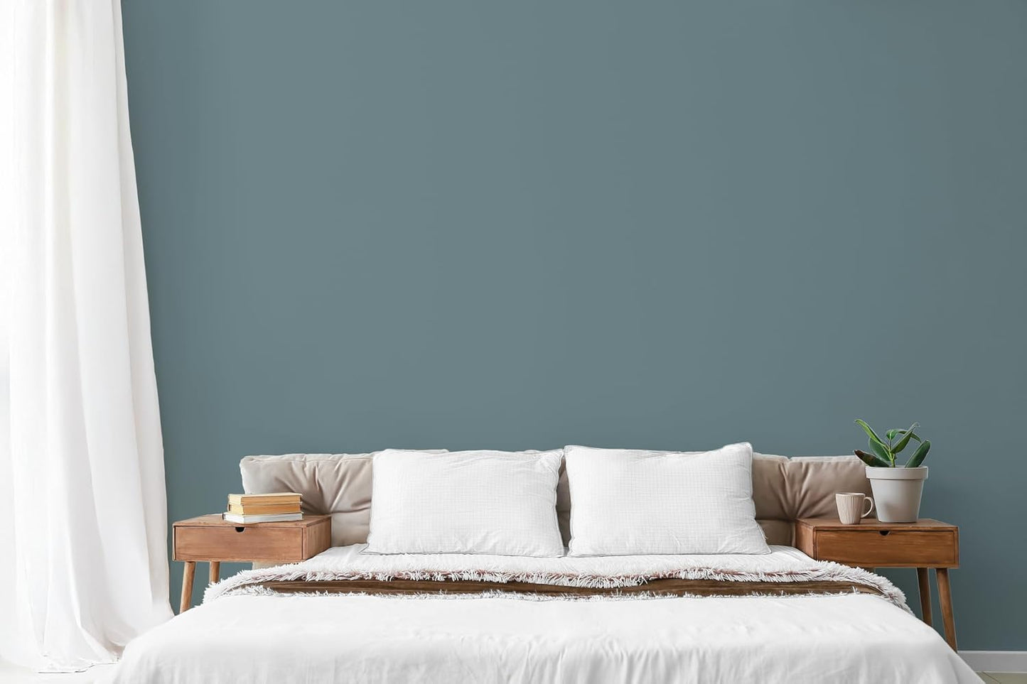 EVOLVE Paint & Primer: Environment-friendly, Eggshell with One-coat Coverage for Interior & Exterior surfaces (River Blue, 5-Gallon)