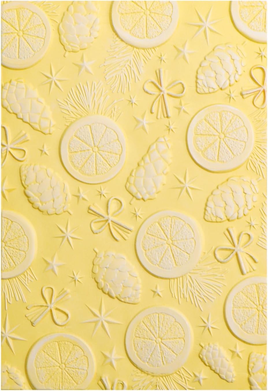 BAOFALI 3D Christmas Theme Plastic Embossing Folders Lemon Pine Nut for DIY Scrapbooking Photo Album Card Paper Craft Decoration for Card Making,Embossing Template Paper Card Embossing Stencil