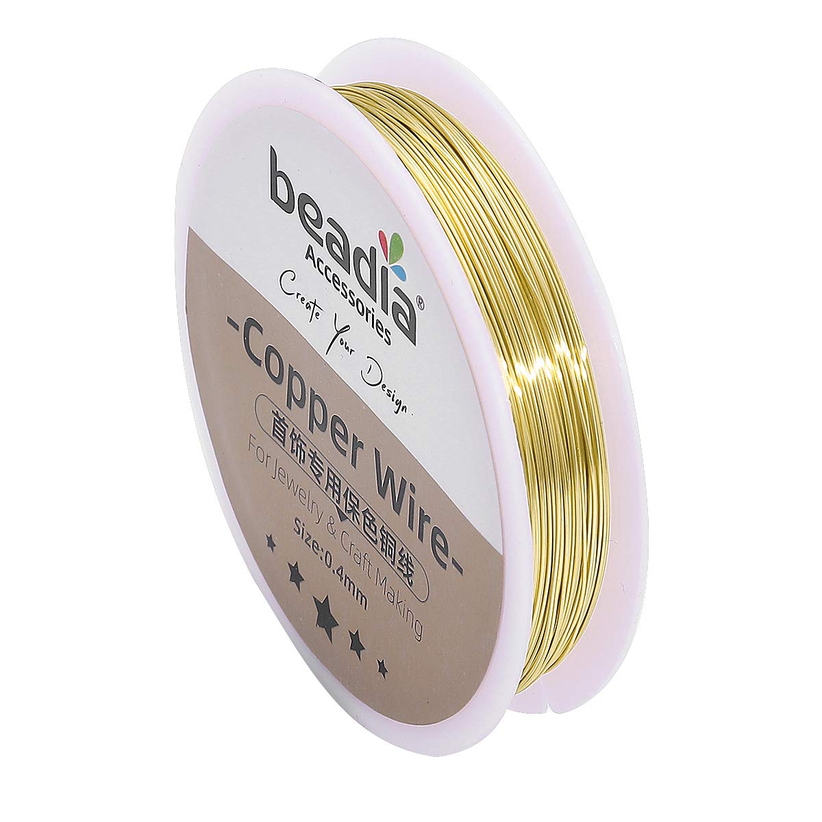 Gold Copper Wire 0.4mm Bead Cord for Bracelet Necklace Charm Beading Jewelry Making 27yard