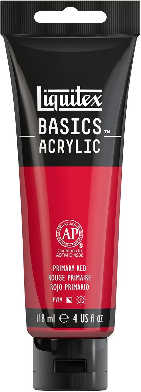 Liquitex BASICS Acrylic Paint, 118ml (4-oz) Tube, Primary Red