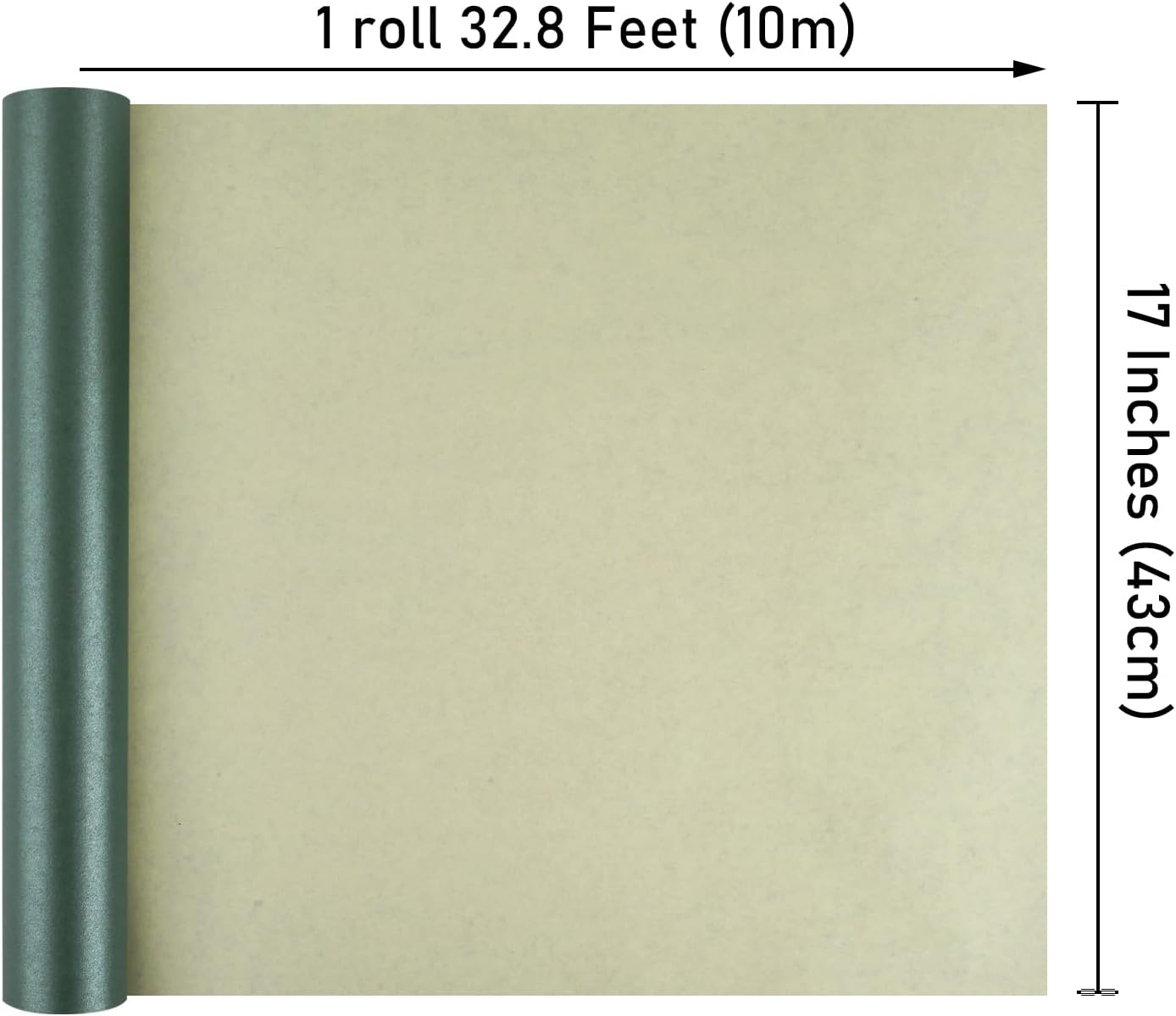 NESCCI Dark Green Matte Wrapping Paper,Solid Color Pearly-Lustre Paper-3 Roll,17 Inches X 32.8 Feet Per roll.Gift Wrapping Paper,Perfect for Wedding,Valentine's Day,Birthday, Christmas,Baby Shower