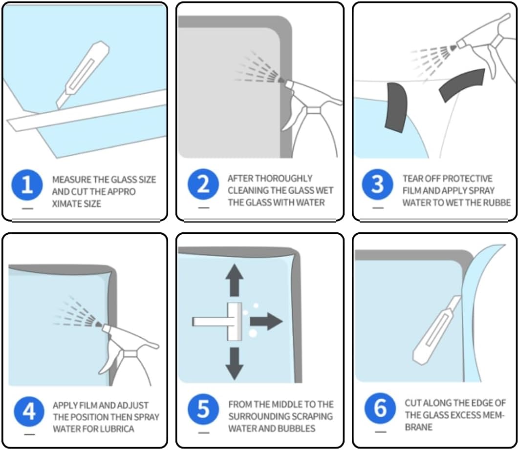 Rockrose Professional Blackout Home Window Tint Film - Sun Blocking Privacy Cover for Home Offices - Room Darkening Sun Light Blocker - 24 in x 15FT - Total Blackout