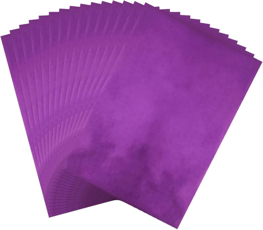 Briartw 20x29cm Hot Foil Paper 50 Sheets Pack Toner Reactive Foil Hot Stamping Foil Paper by Laser Printer and Laminator for Scrapbooking Craft Cardmaking DIY Album (Purple, 100 Sheets)