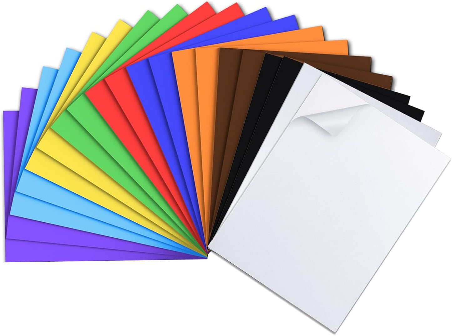 MEARCOOH 20pack 10 Colors Self Adhesive Foam Sheets 6x9 Inch 2mm,Sticky Eva Foam Paper for Crafts Christmas Cardmaking Classroom Scrapbooking