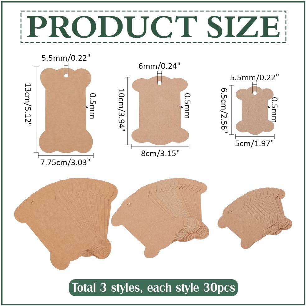 PH PandaHall 90PCS Ribbon Spools 3 Styles Ribbon Storage Organizer Flat Spool Bobbin Yarn Bobbin Kraft Spool Floss Bobbins Card Thread Holder for Embroidery Thread Cross Stitch Craft DIY Sewing