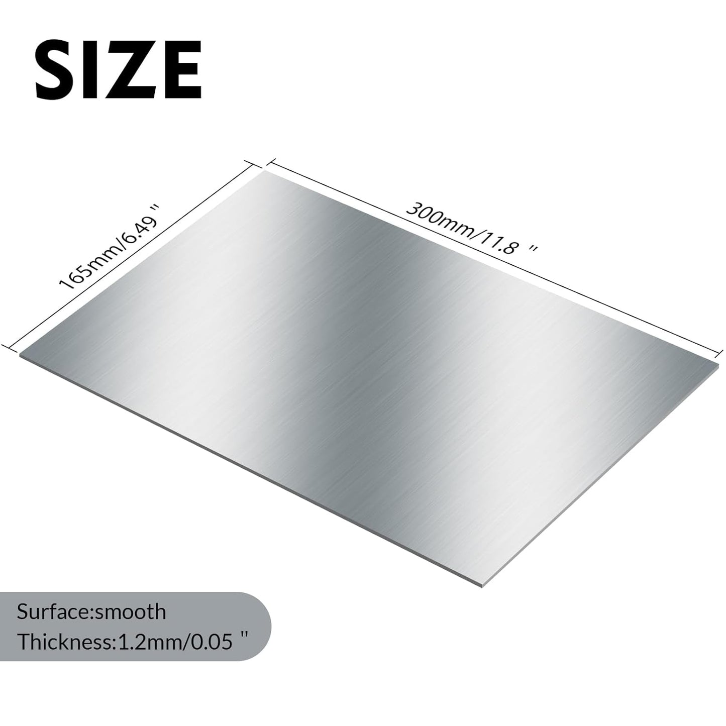 Laser Engraving Blank Silver ABS Double Color Plastic Sheet, 11.8x6.49x0.05 inch Materials Double Color Plastic Sheet for Interior Signs, Badges, DIY Carving Pack of 12 (Silver)