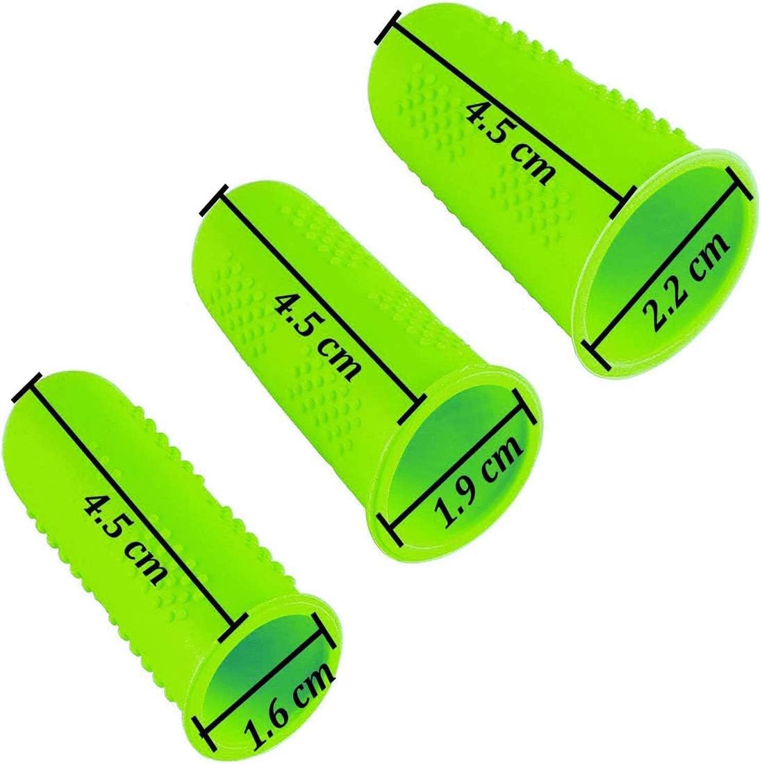 15 Pack Silicone Hot Glue Gun Finger Caps, 5 colors Finger Guard Protectors or Hot Glue Wax Rosin Resin Honey Adhesives Scrapbooking Sewing in 3 Sizes-Red/Blue/Yellow/Orange/Green