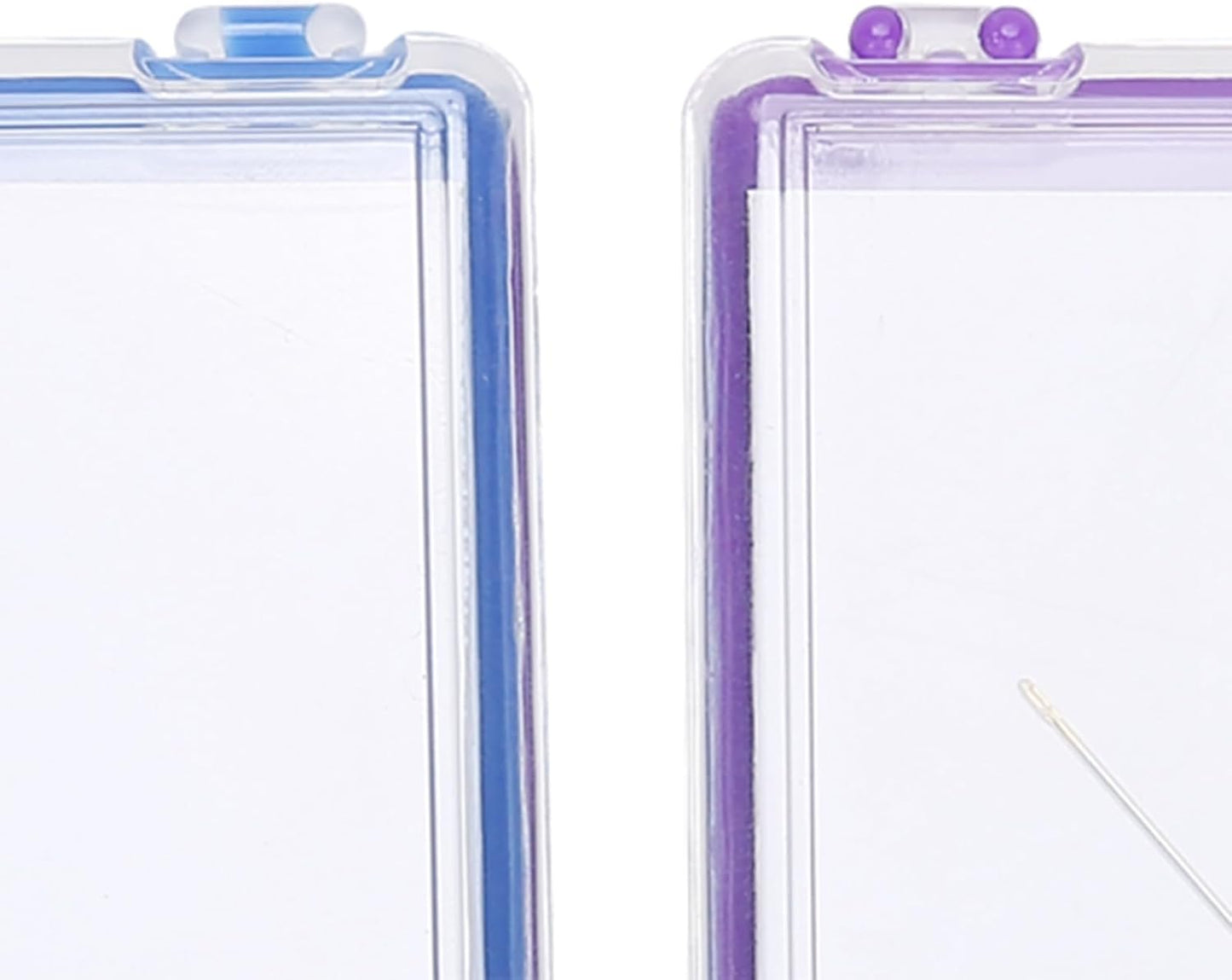 Kodrily 2Pcs Magnetic Needle Case Set, Magnetic Needle Holder with 4 Pins, 2.8x3 in Sewing Needle Case, Sewing Needle Holder, Needle Organizer for Cross Stitch Sewing Knitting