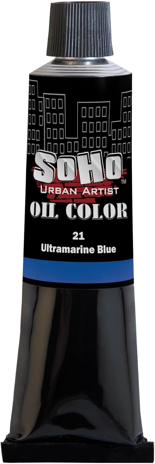Soho Urban Artist Oil Paint - Ultramarine Bllue, 170 ml Tube - Best Valued Oil Colors for Painting, Excellent Pigment Load
