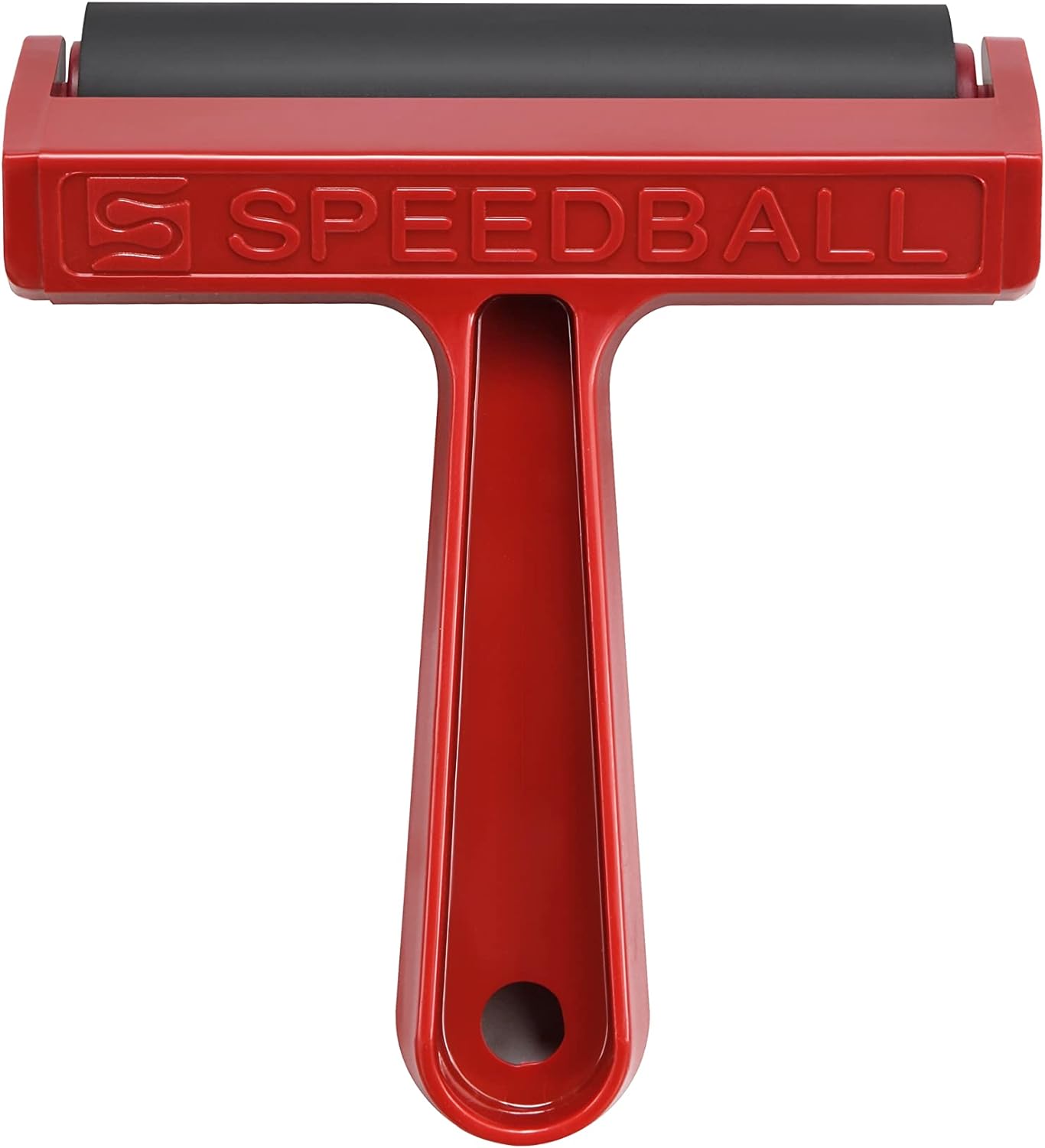 Speedball 4-Inch Hard Rubber Brayer - Pop-in Roller for Block Printing, Printmaking, and Ink Applications