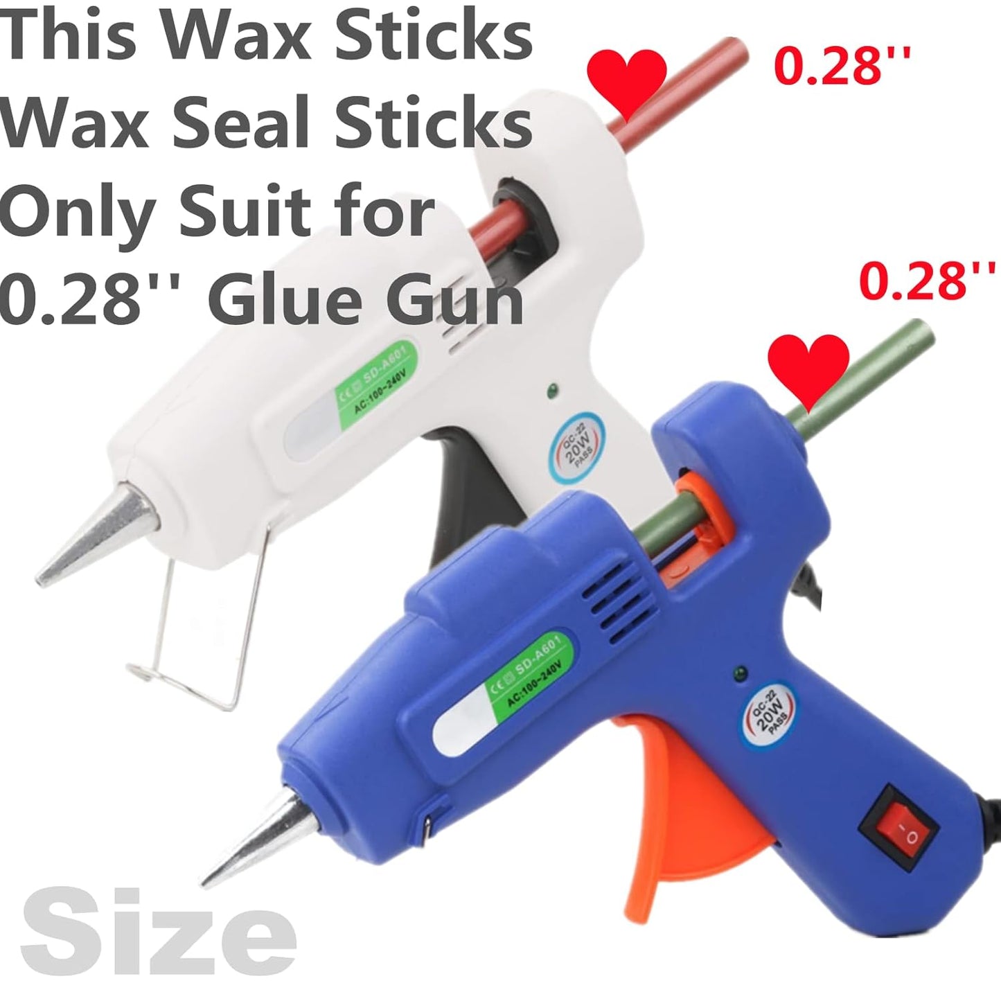 Baby Blue Wax Seal Sticks, ONWINPOR 20pcs Glue Gun Wax Sealing Sticks for Wax Seal Stamp, Light Blue Mini Sealing Wax Sticks Suit for 0.28''Glue Gun (Baby Blue)