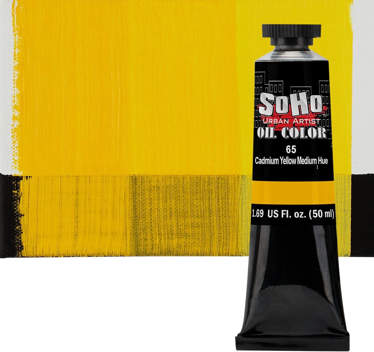 Soho Urban Artist Oil Paint - Cadmium Yellow Medium Hue, 50 ml Tube - Best Valued Oil Colors for Painting, Excellent Pigment Load