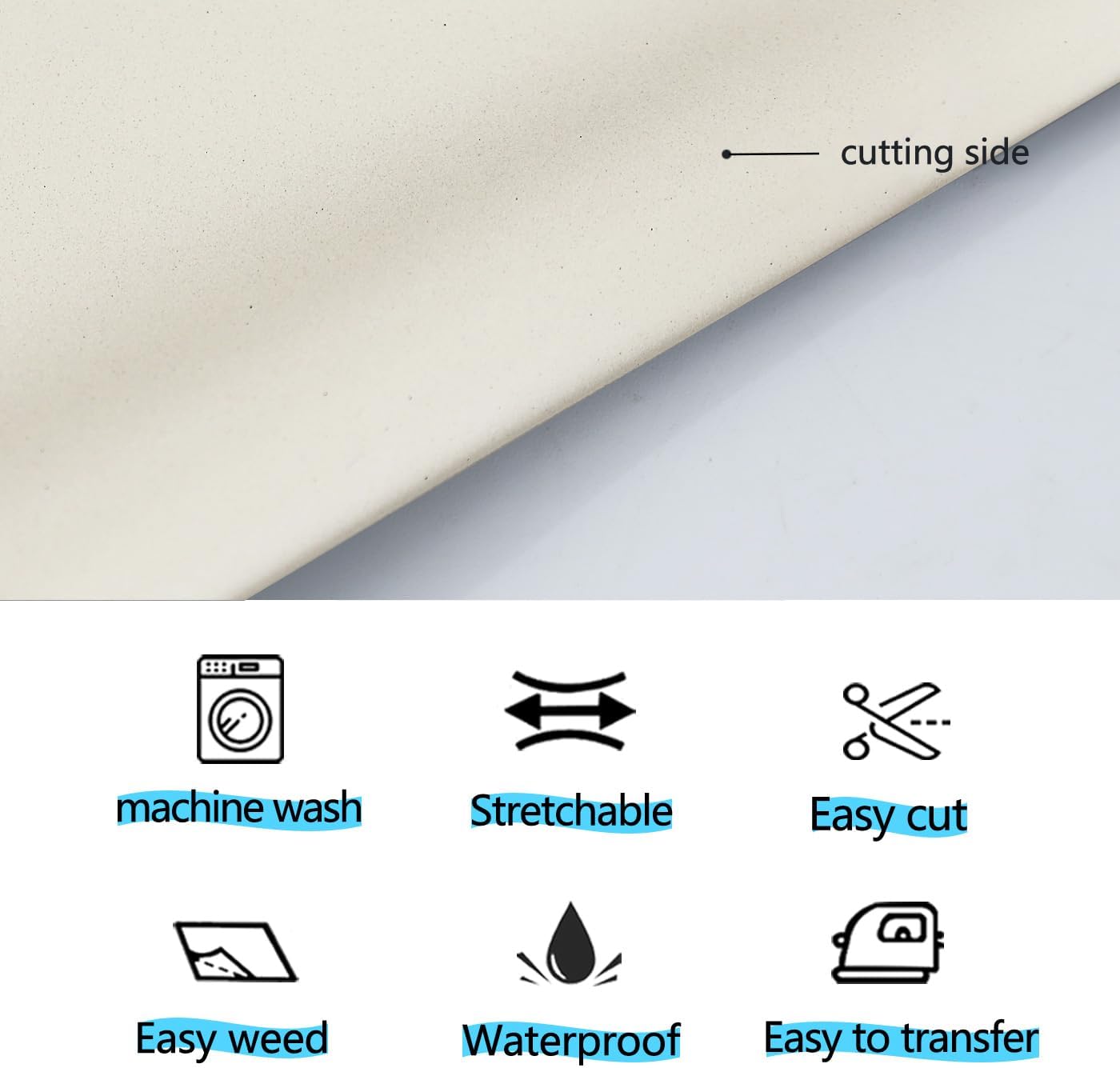 guangyintong Reflective White Heat Transfer Vinyl HTV Rolls, 12" x 8ft Reflective Iron on Vinyl for T-Shirts, White HTV Vinyl for All Cutter Machine Easy to Cut & Weed for HTV DIY Design