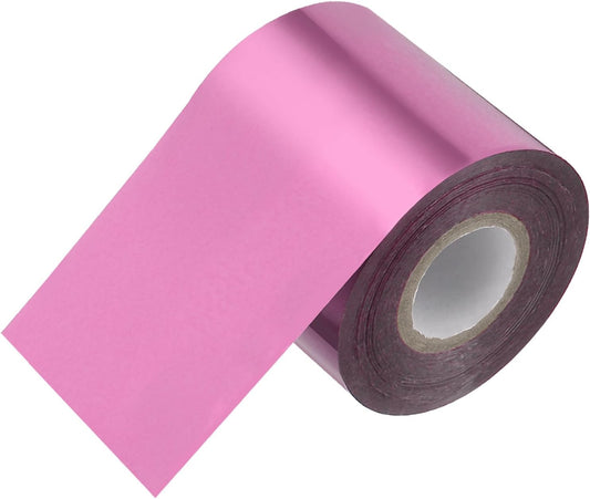 PATIKIL 2"x400Ft Hot Stamping Foil Paper, Heat Transfer Hot Stamping Paper Foil Roll for Leather DIY Logo Decor Craft Gift Package Scrapbook Card, Pink
