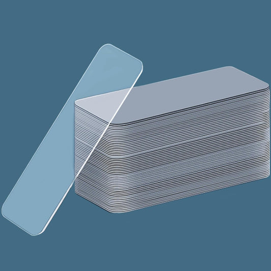 LMJIA Heavy Duty Double Sided Tape, Clear Reusable Mounting Tape Picture Hanging Adhesive Tape Removable Wall Tape Adhesive Poster Tape (100PC, Rectangular-inch*0.7inch)