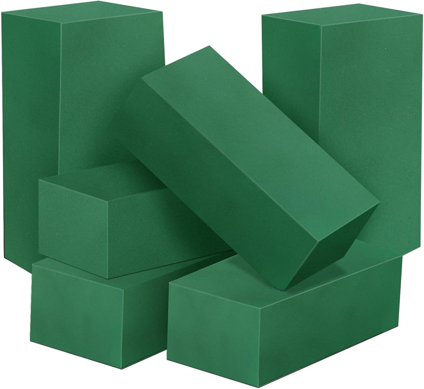 6 Pcs Floral Foam Blocks for Flower Arrangement, Wet and Dry Green Floral Foam for Wedding, Birthdays, Home Decorations (Small Size 5.5” L x 3.1” W x 1.7” H)