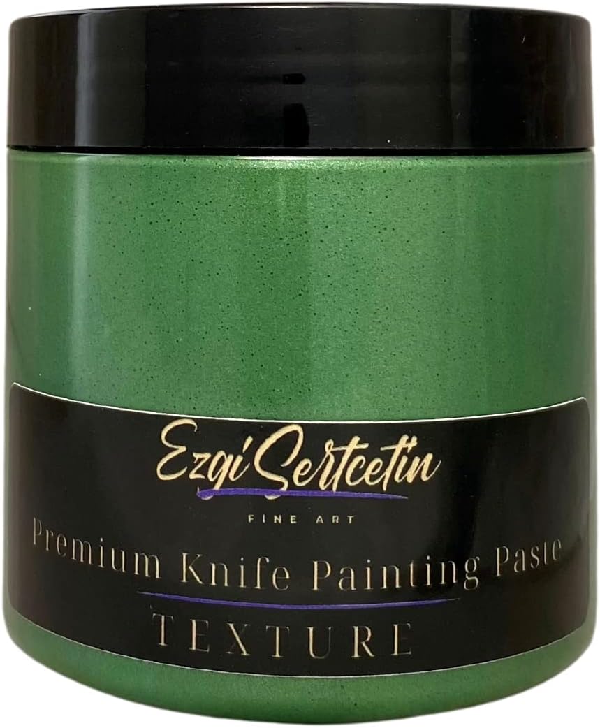 Premium Palette Knife Painting Paste|Texture Paste|Authentic Bright Colors|Ready to Use|Easy to Apply| 6oz (Leaf Green)