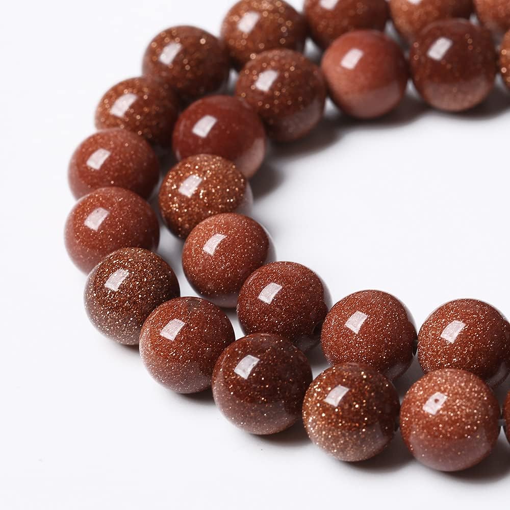 90pcs 4mm Natural Gold Sandstone Beads Gemstone Round Loose Beads for Jewelry Making DIY Bracelet Necklace 15“ (Gold Sandstone, 4mm)