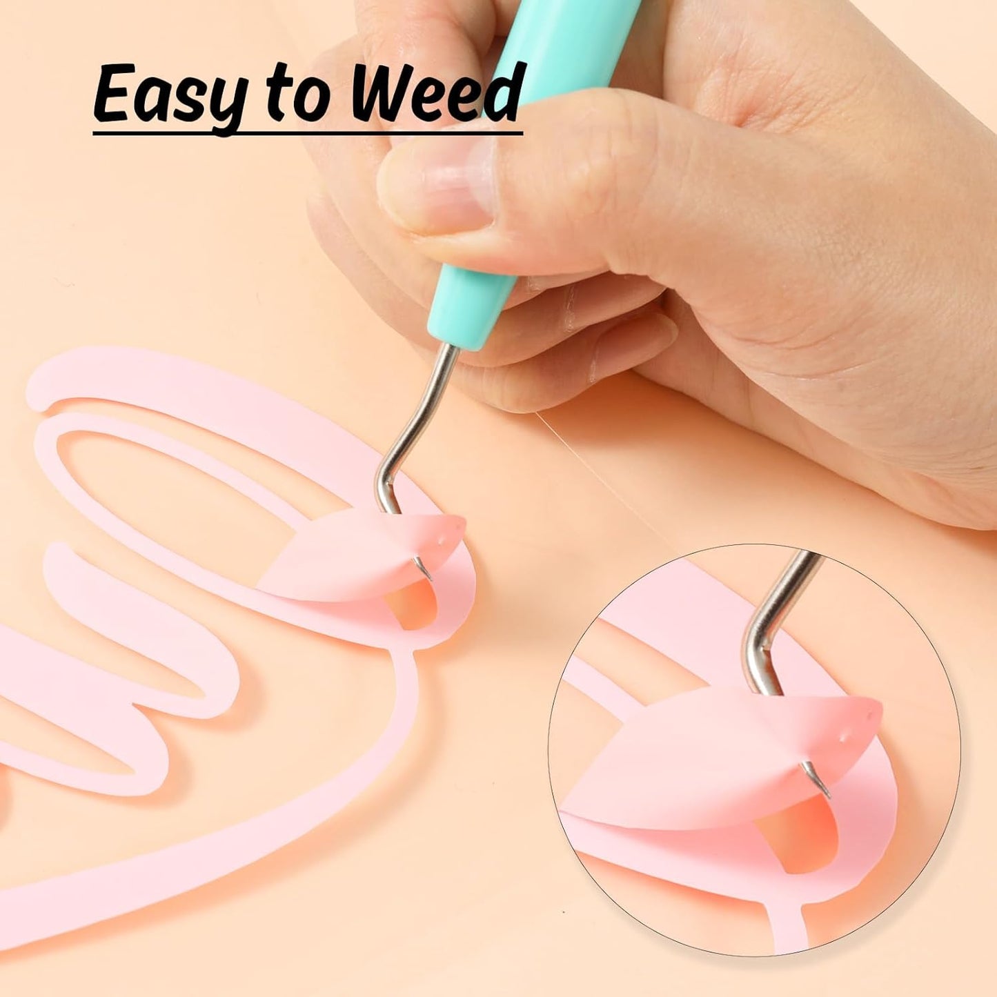 HTVRONT HTV Vinyl Rolls Heat Transfer Vinyl - 12" x 5ft Coral HTV Vinyl for Shirts, Iron on Vinyl for All Cutter Machine - Easy to Cut & Weed for Heat Vinyl Design (Coral)