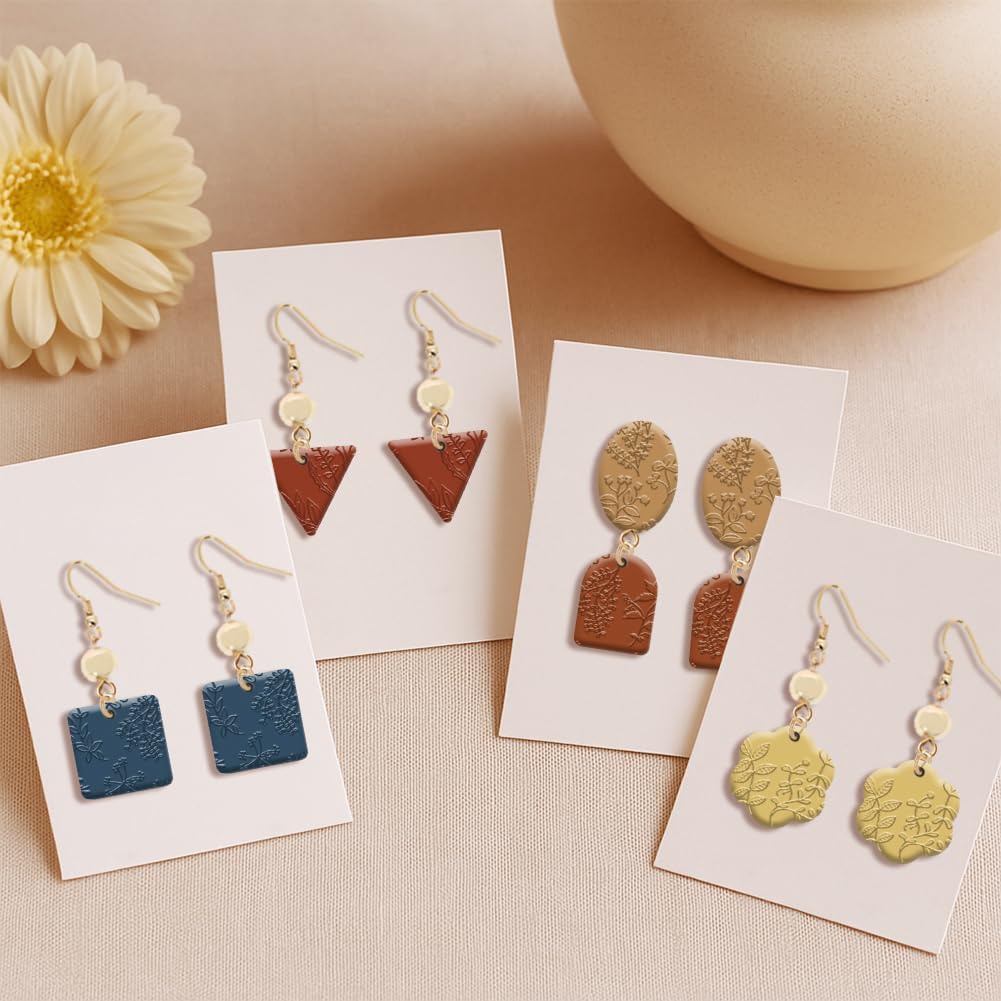 20pcs Basic Shape Geometric Clay Cutters, Polymer Clay Cutting Tools for Earrings Jewelry Making, Clay Jewelry Making Kit