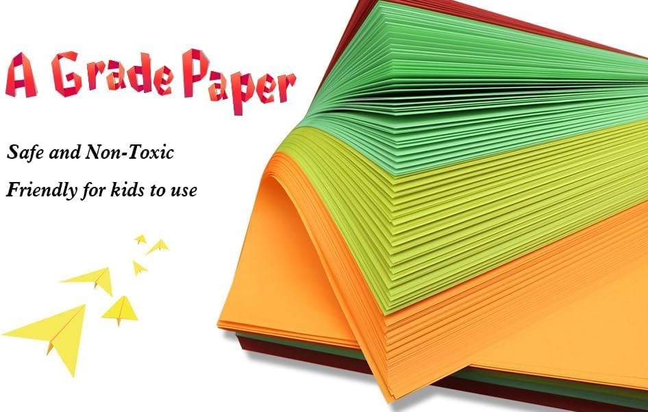 160 Sheets Origami Paper Double Sided for Arts & Crafts 20 Vivid Colors - 6 x 6 Inch Square Easy Fold Paper for Beginner