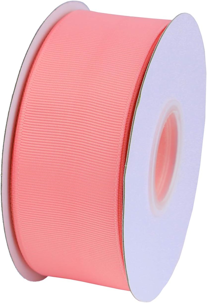 ITIsparkle 11/2" Inch Grosgrain Ribbon 25 Yards-Roll Set for Gift Wrapping Cake Decoration Party Favor Hair Braids Hair Bow Baby Shower Decoration Floral Arrangement Craft Supplies, Pink Ribbon