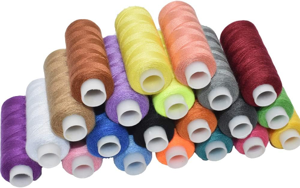 Sewing Thread 30 Colors Sewing Industrial Machine and Hand Stitching 250 Yards Each Sewing Thread Polyester