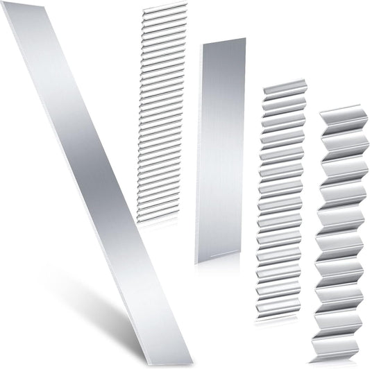 Honoson 10 Pieces Flexible Polymer Clay Tissue Blade Cutters Slicer Carbon Steel Polymer Clay Cutting Slicing Tools for Blade DIY Shaping Modelling Slicing Sculpting, Straight and Wave