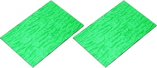 MECCANIXITY 2 Pcs Stained Glass Sheet Mosaic Tile 7.9 Inch x 5.9 Inch Emerald Green Stained Glass Sheets for Crafts DIY Art Project