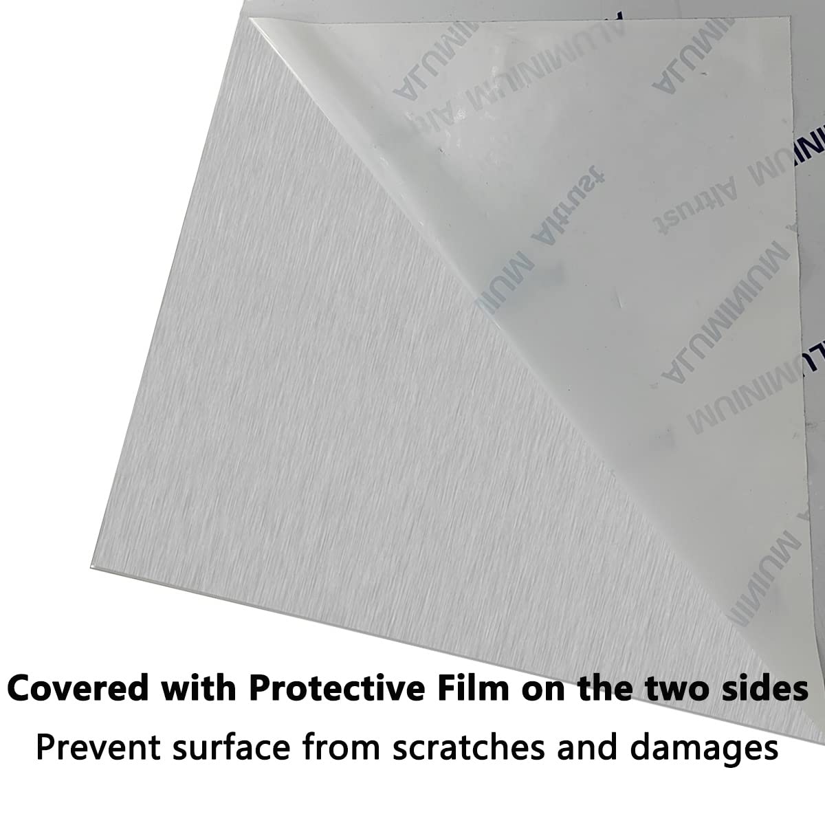 6061-T6 Aluminum Metal Sheet 12 x 12 x 1/8 Inch Plain Aluminum Plate Covered with Protective Film, 3mm Square Metal Plate Finely Polished and Deburred